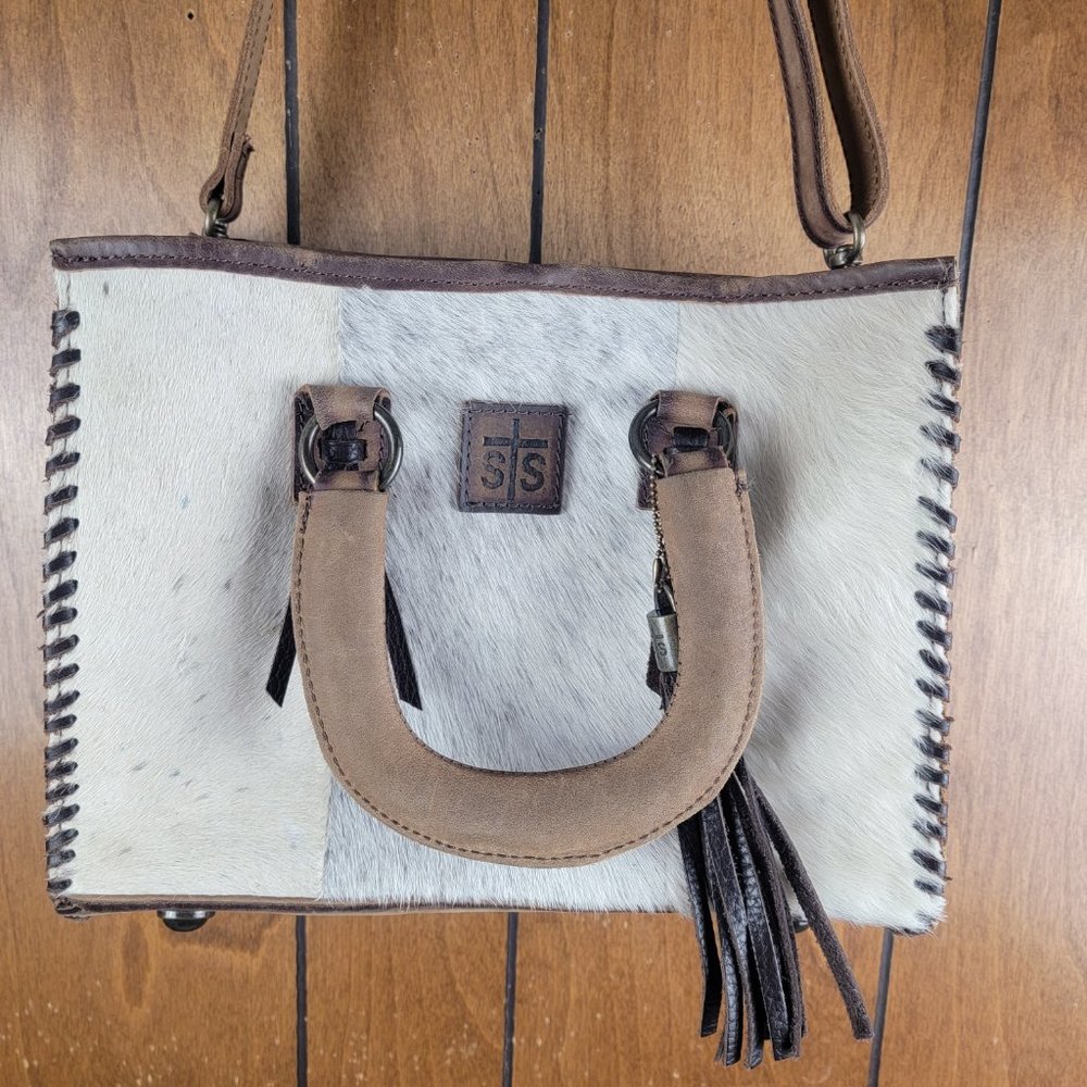STS Ranchwear Satchel Cowhide Leather Purse - Picture 2 of 6